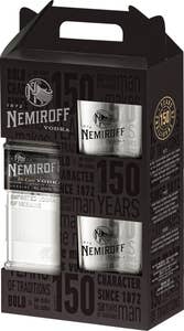 Nemiroff Vodka DeLuxe 700ml + 2x sklenice (dárkové balení)