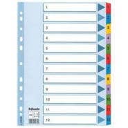 Esselte Rejstříky Mylar A4 1-12
