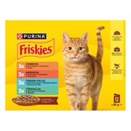 Friskies Kapsičky multipack pro kočky - hovězí, kuře, tuňák, treska 12x85g