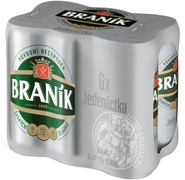 Braník Jedenáctka, světlý ležák, plech multipack 6 x 0,5l