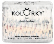 Kolorky Day Jednorázové eko plenky déšť a duhy S (3-6 kg)