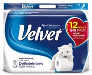 Velvet Toaletní papír bílý 3 vrstvý, 12 rolí