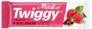 Twiggy tyčinka s klikvou s malinami v jogurtové polevě