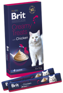Brit Premium by Nature Cat Creamy Treats with Chicken 6x15g, pro kočky