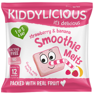 Kiddylicious Ovocné polštářky z jahod a banánu