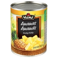 Hamé Ananas kostky v sladkém nálevu
