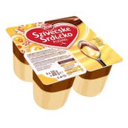 Zott Srdíčko puding vanilka s&nbsp;kakaovou polevou 4x125g