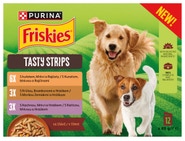 Friskies Tasty strips kapsičky pro psy kuře, krůta, kachna ve šťávě 12x85g ​