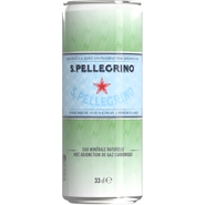 San Pellegrino 330 ml, minerální voda perlivá, plech