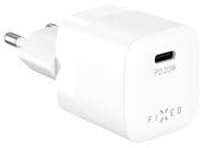 FIXED Síťová nabíječka Mini s USB-C výstupem a podporou PD, 20W, bílá