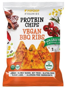 Popcrop Proteinové chipsy s příchutí BBQ ribs, vegan