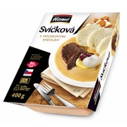 Hamé Svíčková s houskovými knedlíky