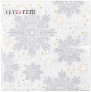 Ubrousky  Snowflakes silver 33x33 cm