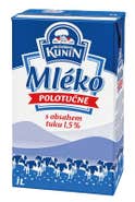 Mlékárna Kunín Mléko polotučné 1,5% trvanlivé 4x1L