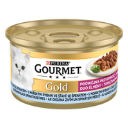Gourmet Gold konzerva pro kočky, mořské ryby v omáčce