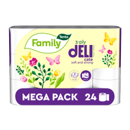 Tento Family Delicate Toaletní papír 3vrstvý, 24 rolí