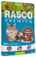 Rasco Premium Kapsička pro kastrované kočky kachní s brusinkou
