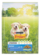 Friskies Junior s kuřetem, zeleninou a mlékem
