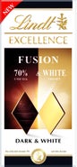 Lindt Excellence Fusion Hořká 70 % & Bílá čokoláda