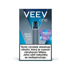 VEEV ONE Starter Kit Velvet Black+ náplň Blueberry 2 ml (18 mg)