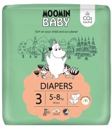 Moomin baby Midi eko pleny, vel. 3 (5–8 kg)