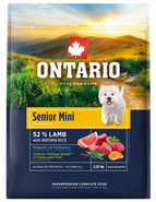 Ontario Krmivo Senior Mini Lamb & Brown Rice pro psy