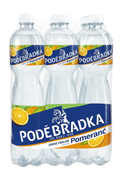 Poděbradka Jemně perlivá pomeranč 6x1,5L