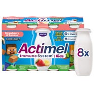 Actimel Kids probiotický jogurtový nápoj s vitamíny jahoda-banán 8x100g