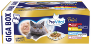 PreVital kapsičky pro kočky, maso, tuňák želé, omáčka 80x85g 