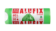 Alufix Pytle na odpadky zatahovací 60 l, 20 ks, 16 µm, 64 x 70 cm, HDPE  zelené