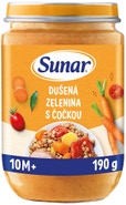 Sunar Příkrm dušená zelenina s čočkou, 10m+