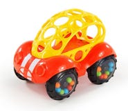 Oball Hračka autíčko Rattle&Roll™, červené 3m+