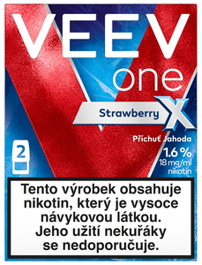 VEEV ONE Strawberry X 2 náplně do e-cigarety 1,6%