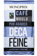 Monoprix Mletá káva Arabica, bez kofeinu