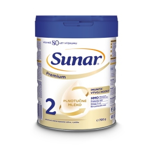 Sunar Premium 2 HMO, pokračovací mléčná kojenecká výživa od uk. 6. měsíce
