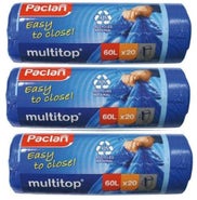 Paclan Pytle na odpadky Multi-top zavazovací 60L 3x24ks