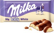 Milka čokoláda Bubbly bílá a mléčná s bublinkami