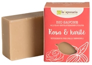 laSaponaria BIO Tuhé olivové mýdlo - Růžový olej a bambucké máslo