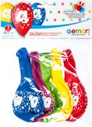 Gemar Balónek nafukovací 30cm "4" mix barev