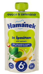 Hamánek Banán se špenátem 100g