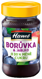 Hamé Ovocná pomazánka se sníženým obsahem cukru - Borůvka a jablko