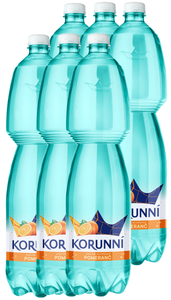 Korunní Pomeranč jemně perlivá 6x1,5l
