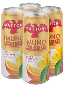 Mattoni Imuno Mango a pomeranč 4x500ml, plech