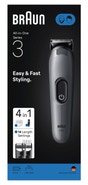 Braun All-in-One Series 3, 4v1 Sada Pro Péči O Tělo, Ostrý Břit, 14 Délek, AIO3500