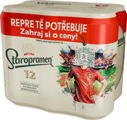 Staropramen 12, světlý ležák, plech multipack 6 x 0,5l