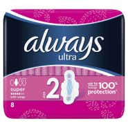 Always Ultra Super plus hygienické vložky