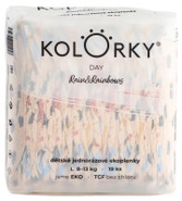 Kolorky Day Jednorázové eko plenky déšť a duhy L (8-13 kg)