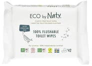 ECO by Naty Vlhčené splachovatelné ubrousky s funkcí toaletního papíru bez vůně