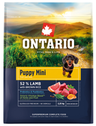 Ontario Krmivo Mini Lamb & Brown Rice pro štěňata