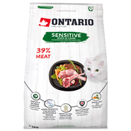 Ontario Sensitive granule pro kočky - kachna a jehněčí
